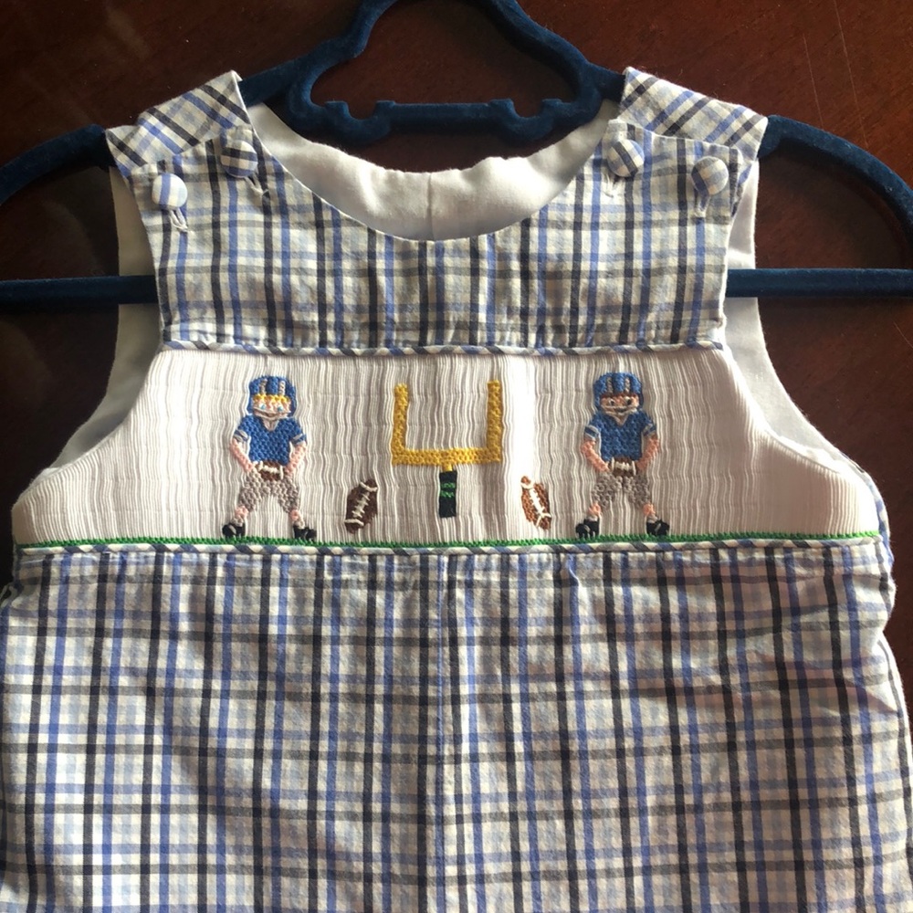 Smocked Football One Piece